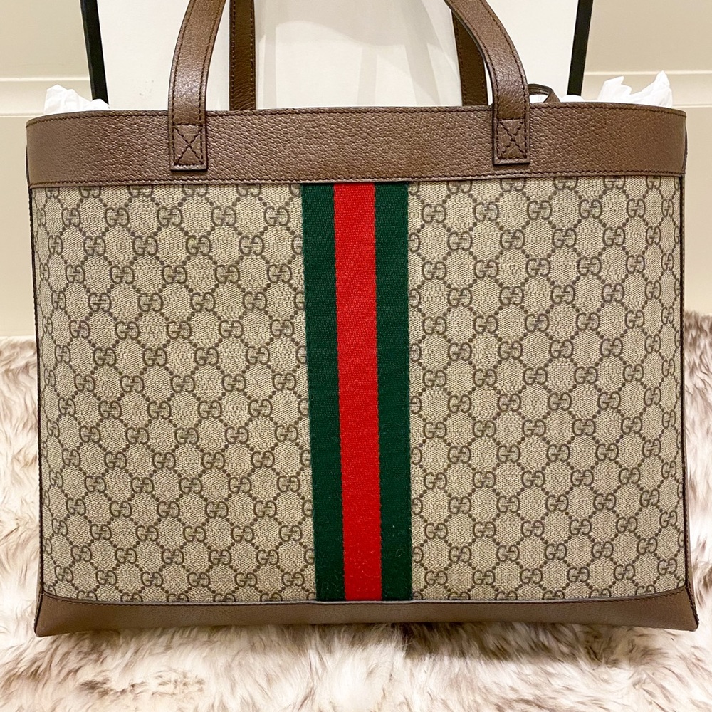 100% authentic Gucci OPHIDIA GG TOTE - Picture 2 of 14